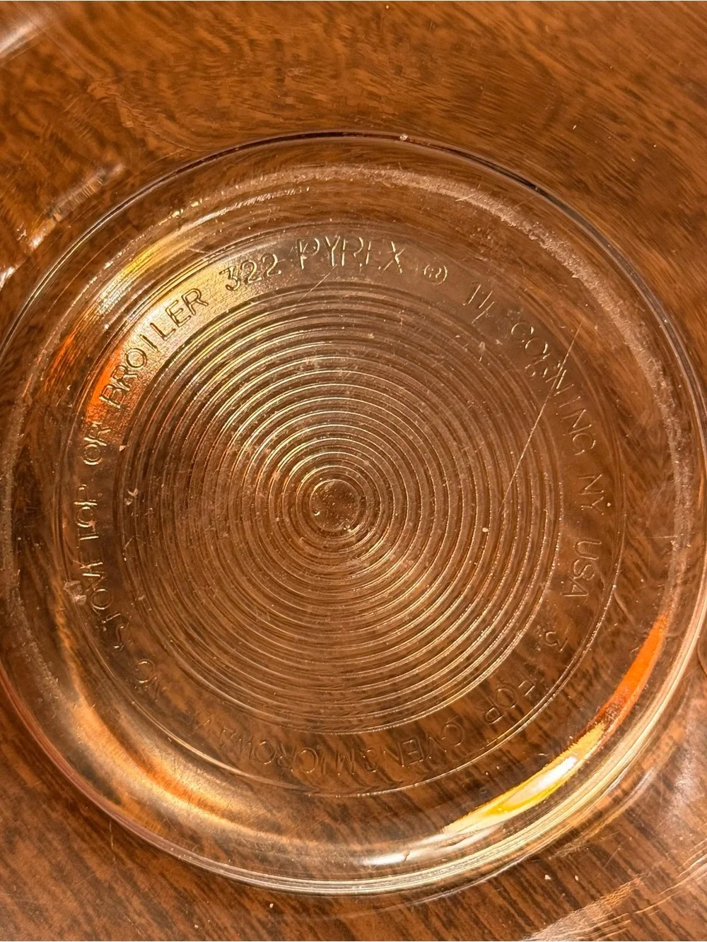 Vintage 1980s Pyrex 7” Clear Glass Bottom 1 Qt Nesting Mixing Bowl #322 NICE!!